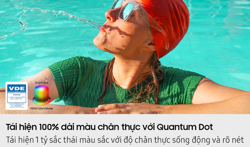 Smart Tivi Samsung QLED AI 4K 55 inch QA55Q7FA công nghệ quantum dot tái hiện 1 tỷ sắc màu với độ chân thực sống động và rõ nét